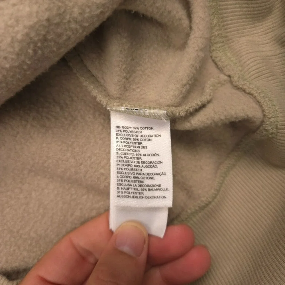 The North Face Mens Medium Beige Camo Logo Pullover Hoodie Sweatshirt F21